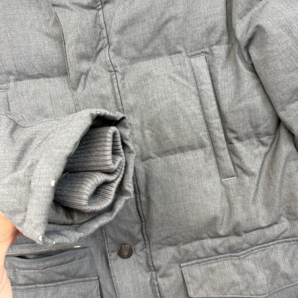 Brooks Brothers Loro Piana Storm System Mens S Puffer Gray Wool Down Jacket Coat